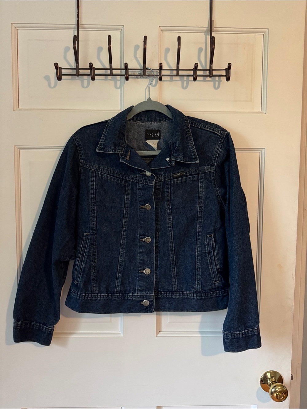 Riveted By Lee Dark Blue Denim Jacket - Classic Button-Front Jean Jacket